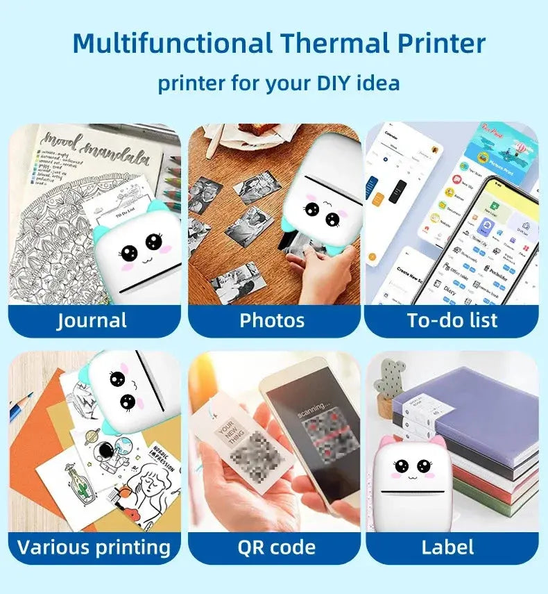 Mini Cat Pocket Thermal Printer Nova Gadgets