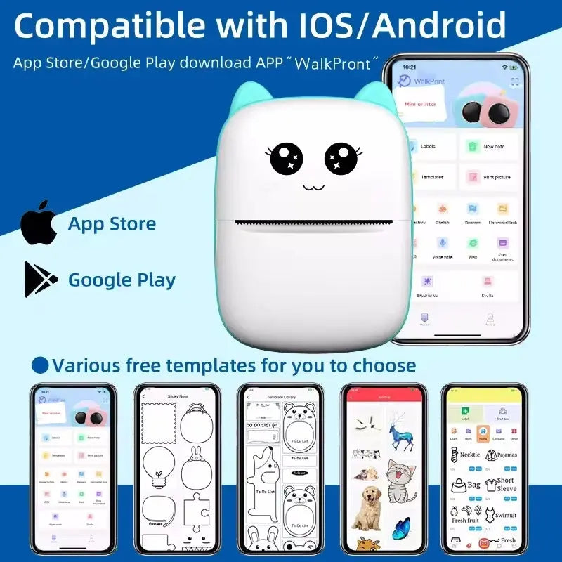 Mini Cat Pocket Thermal Printer Nova Gadgets