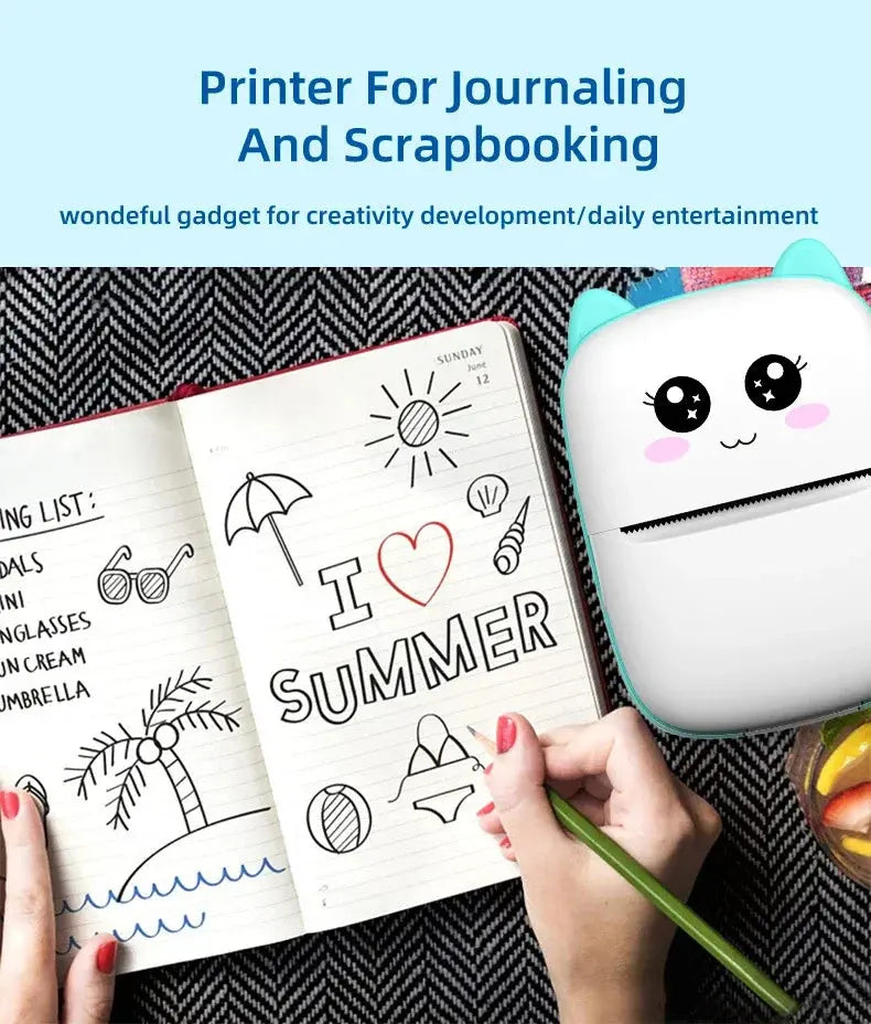 Mini Cat Pocket Thermal Printer Nova Gadgets