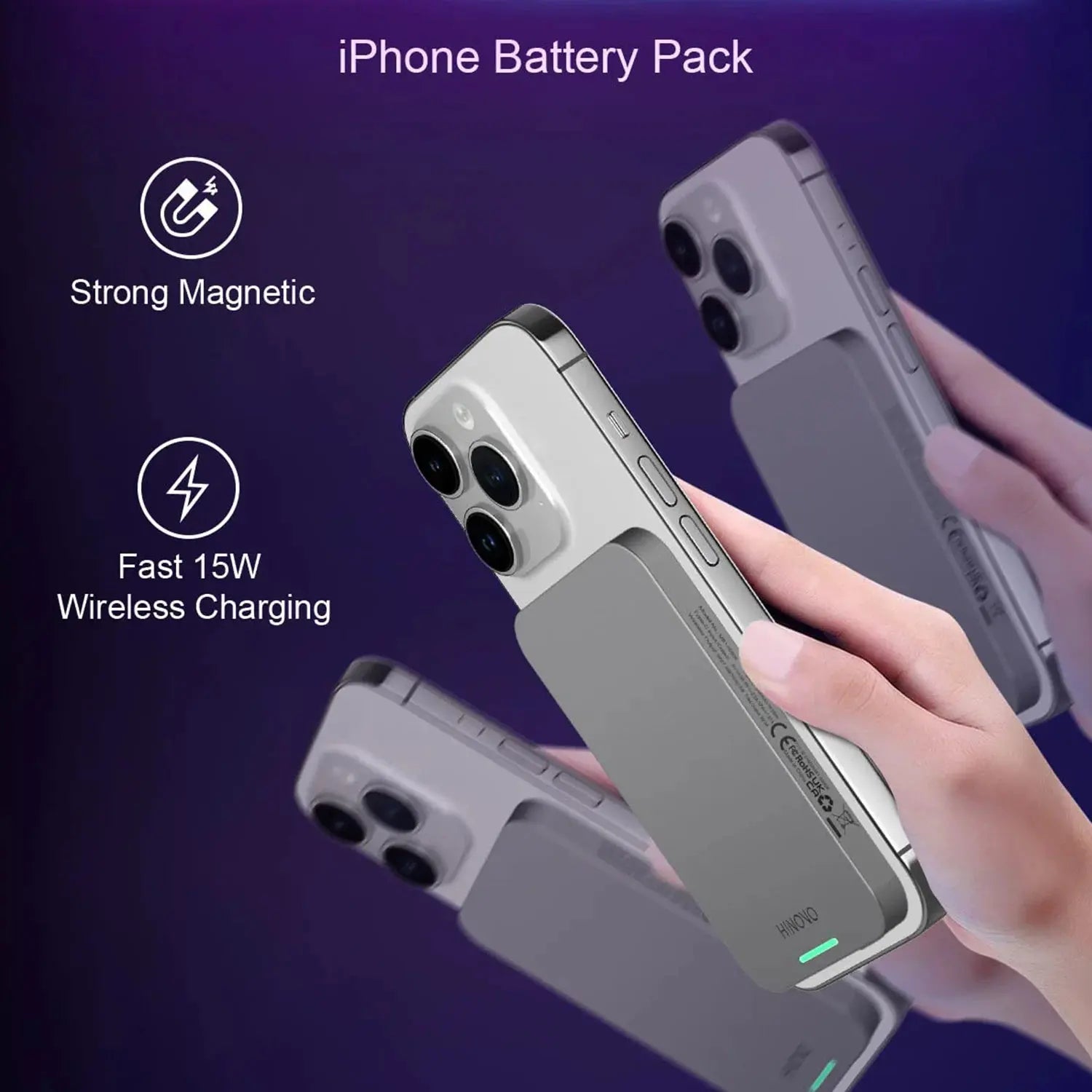 Magnetic Wireless Power Bank HINOVO