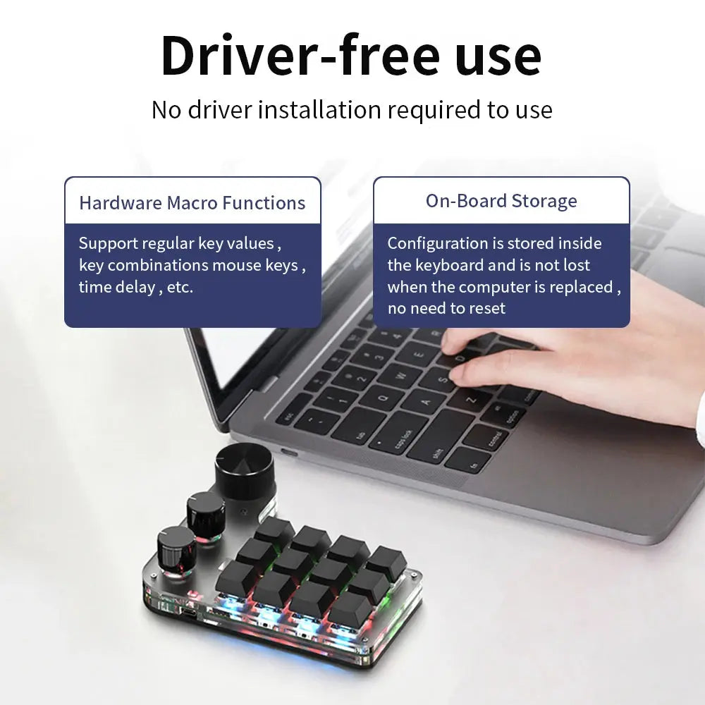 12-Key Macro Keyboard Ammtoo