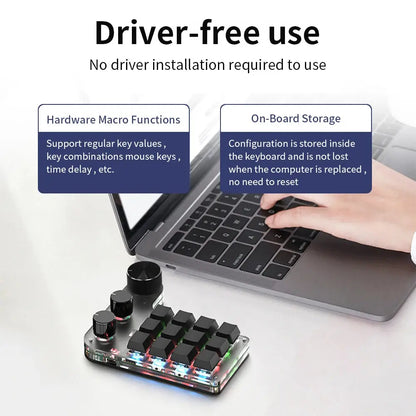 12-Key Macro Keyboard Ammtoo