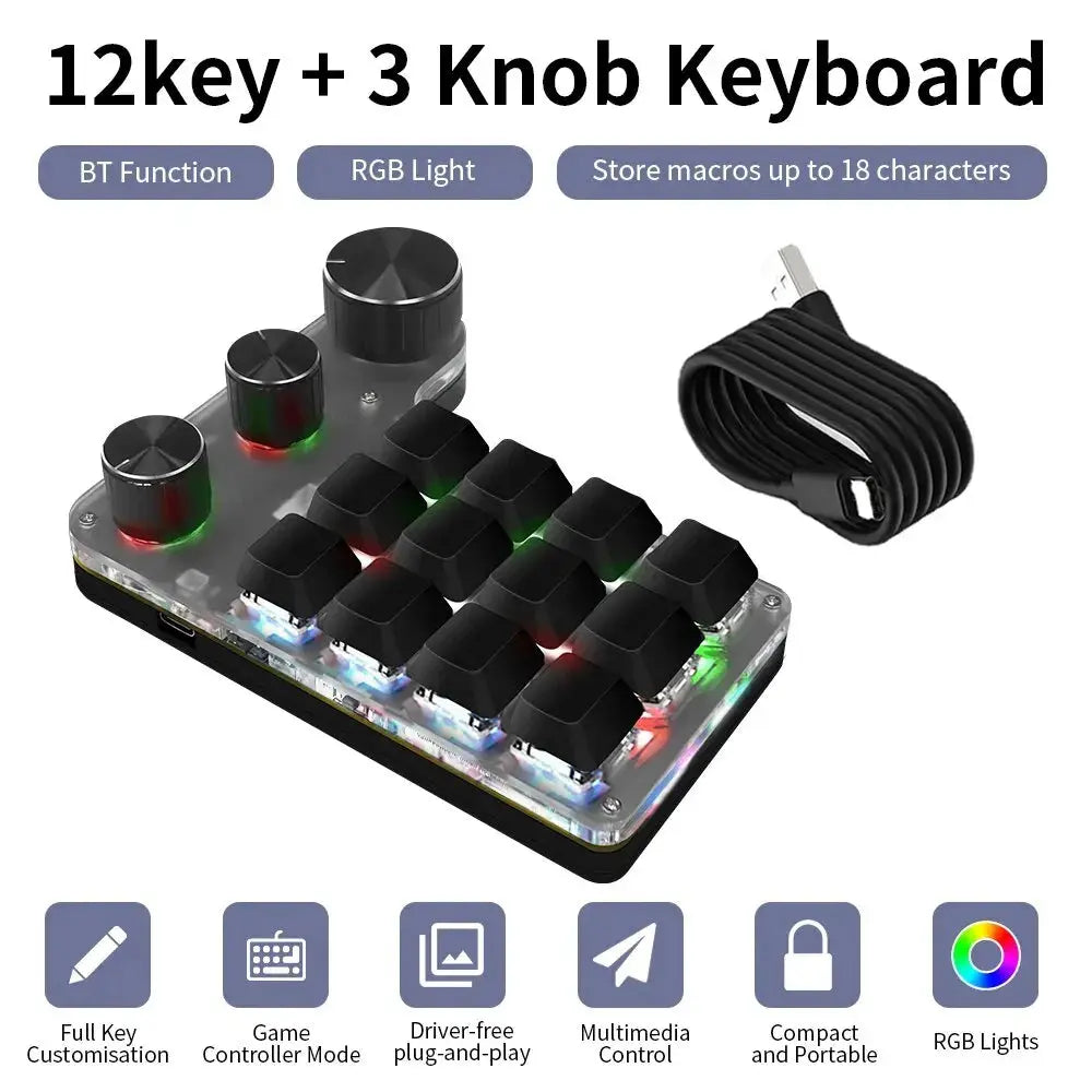 12-Key Macro Keyboard Ammtoo